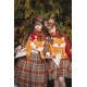 Miss Point Chubby Fox In The Forest Open Front Check Daily Skirt(2nd Reservation/Full Payment Without Shipping)